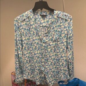 Zac & Rachel Blue Floral Blouse